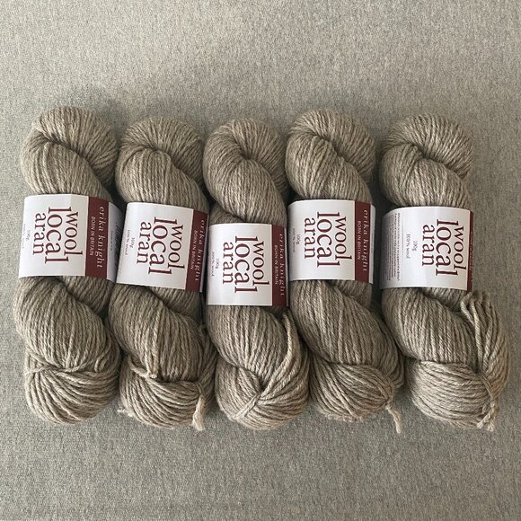 NWT Erika Knight Wool Local Aran Colour 804 Gritstone Flax Lot of 5 - Picture 1 of 16